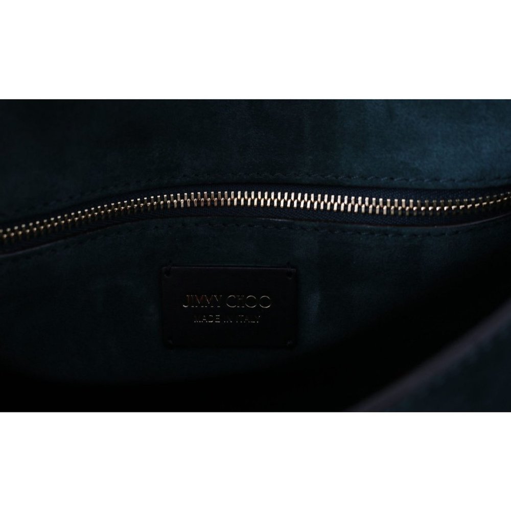 JIMMY CHOO Varenne Dark Green/Black Leather Shoulder Bag - Picture 8 of 8